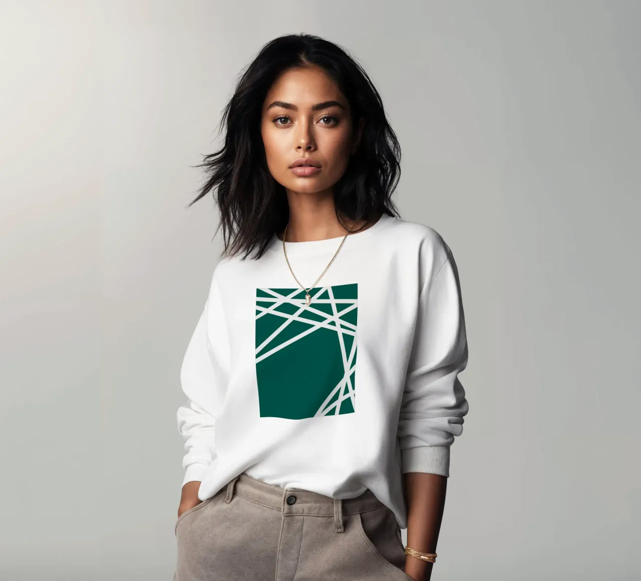 Lignes blanches minimalistes sweat de MODERN NUANCE
