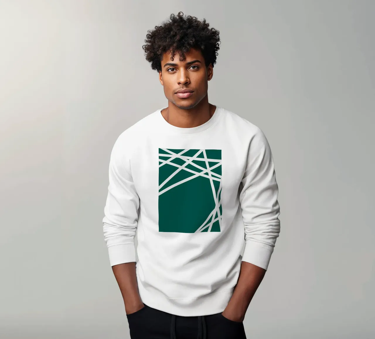 Lignes blanches minimalistes sweat de MODERN NUANCE