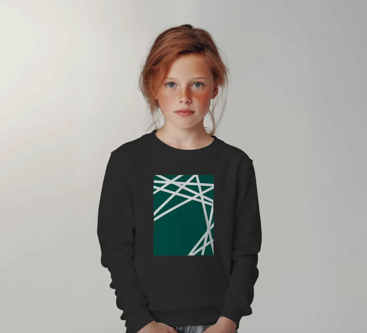 Linee bianche minimaliste felpa bambino da MODERN NUANCE