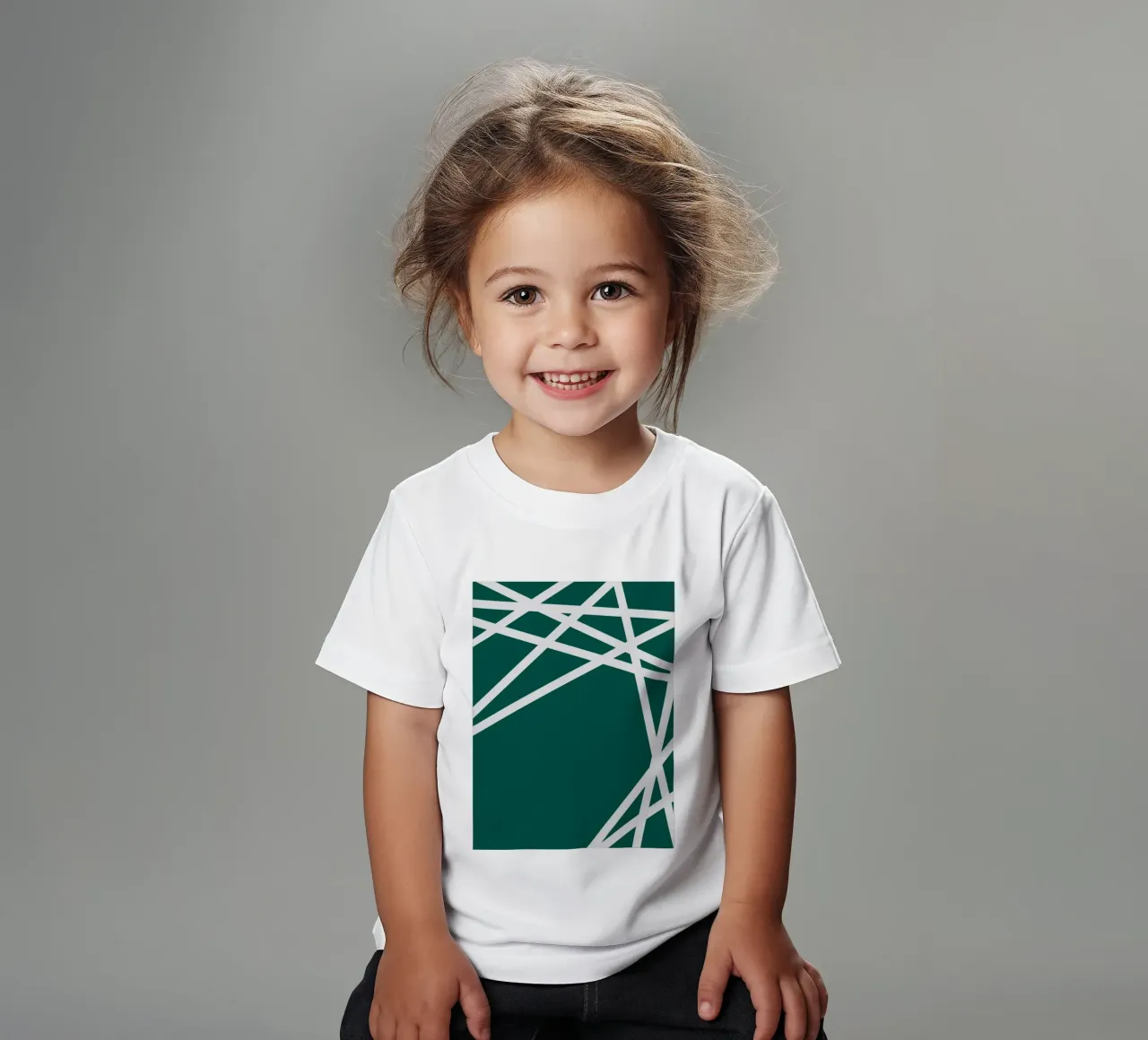 Linee bianche minimaliste t-shirt bambini da MODERN NUANCE