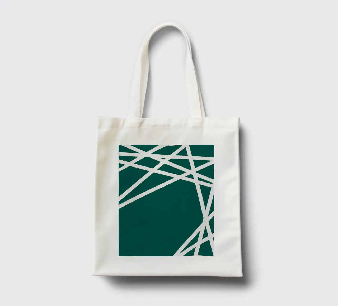 Linee bianche minimaliste borsa in juta da MODERN NUANCE