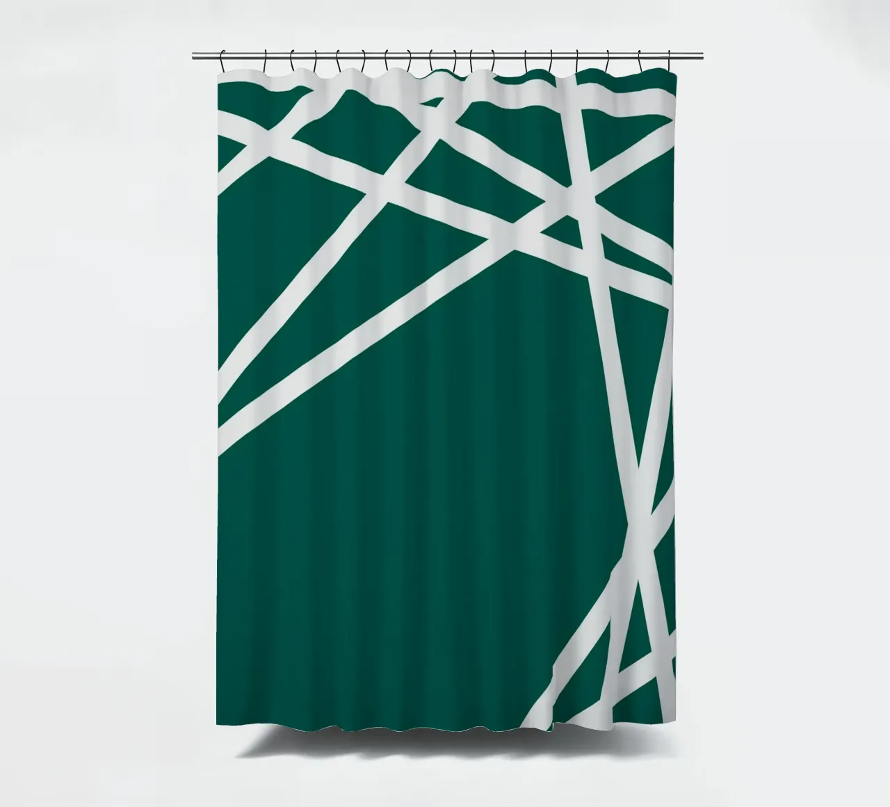 Linee bianche minimaliste tenda da doccia da MODERN NUANCE