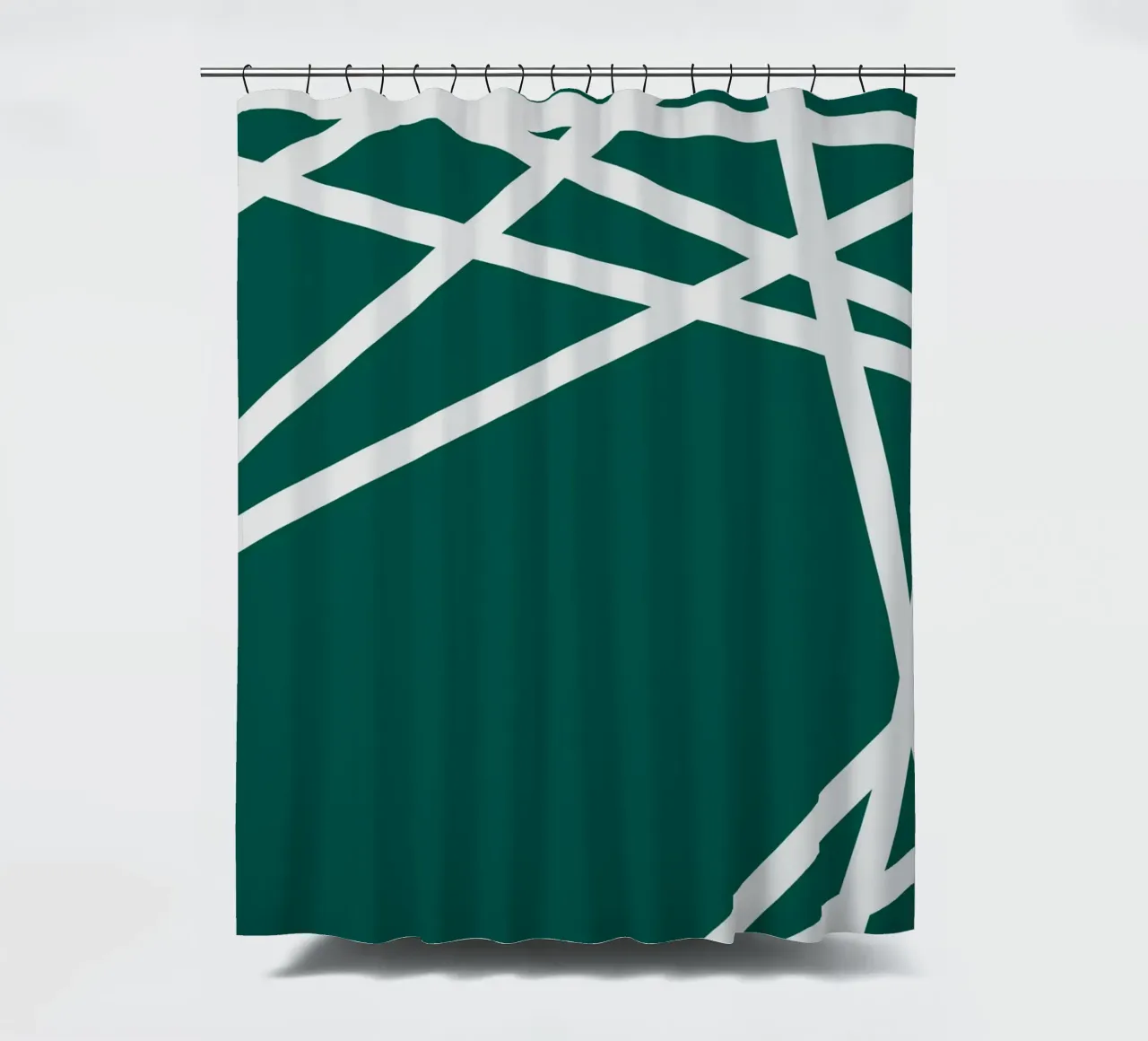 Linee bianche minimaliste tenda da doccia da MODERN NUANCE