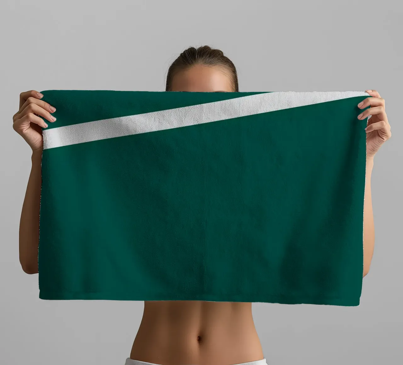 Linee bianche minimaliste asciugamano da bagno da MODERN NUANCE