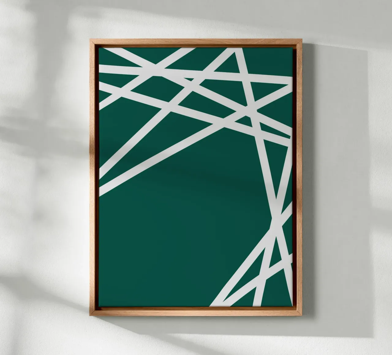 Linee bianche minimaliste tela da MODERN NUANCE