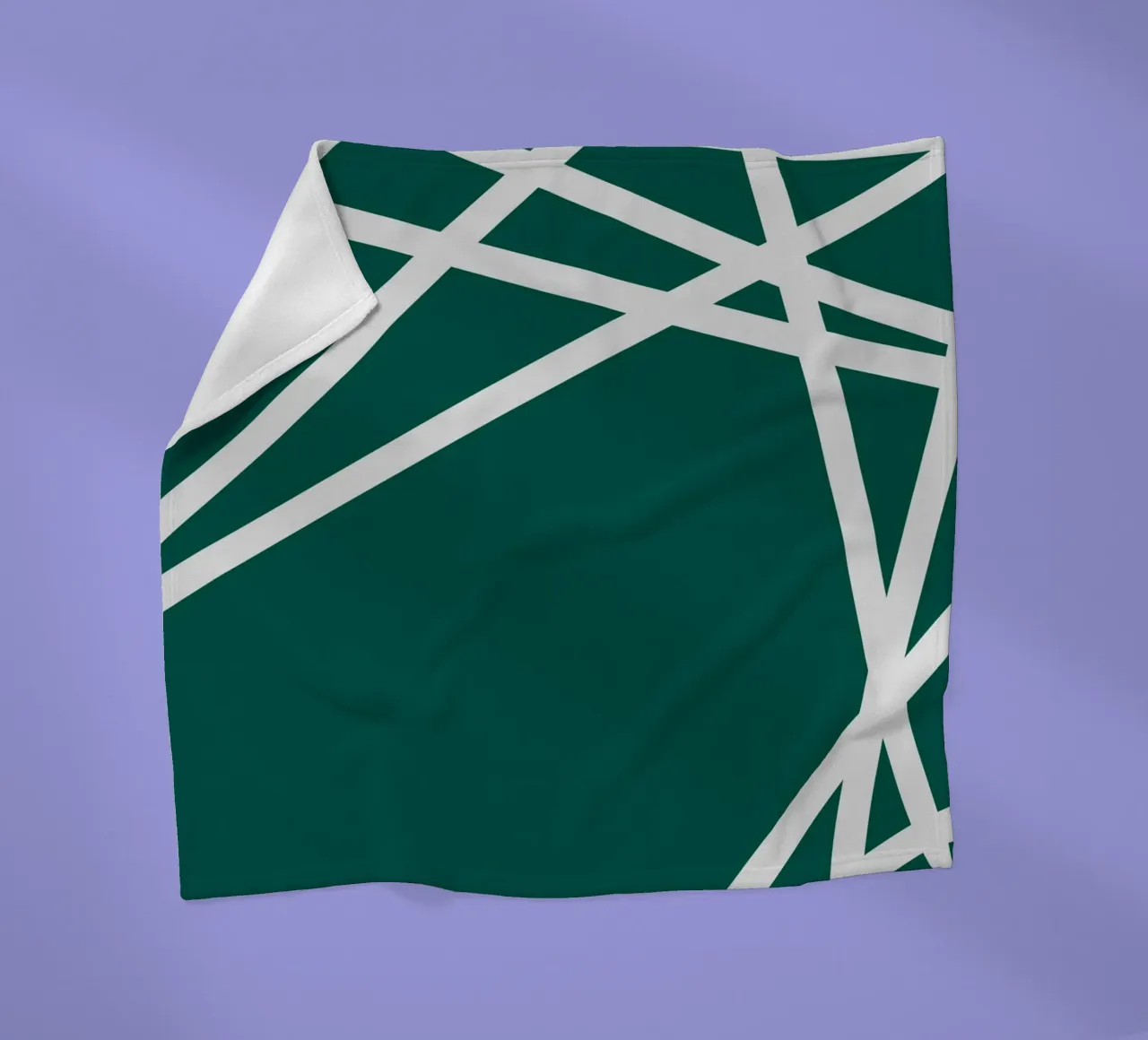 Linee bianche minimaliste coperta in pile da MODERN NUANCE