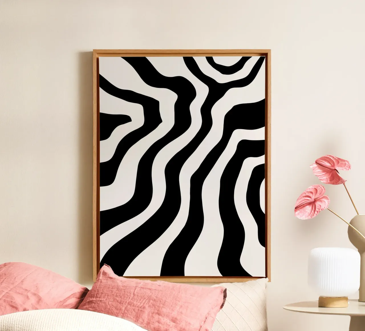 Noir et blanc minimaliste toile de MODERN NUANCE