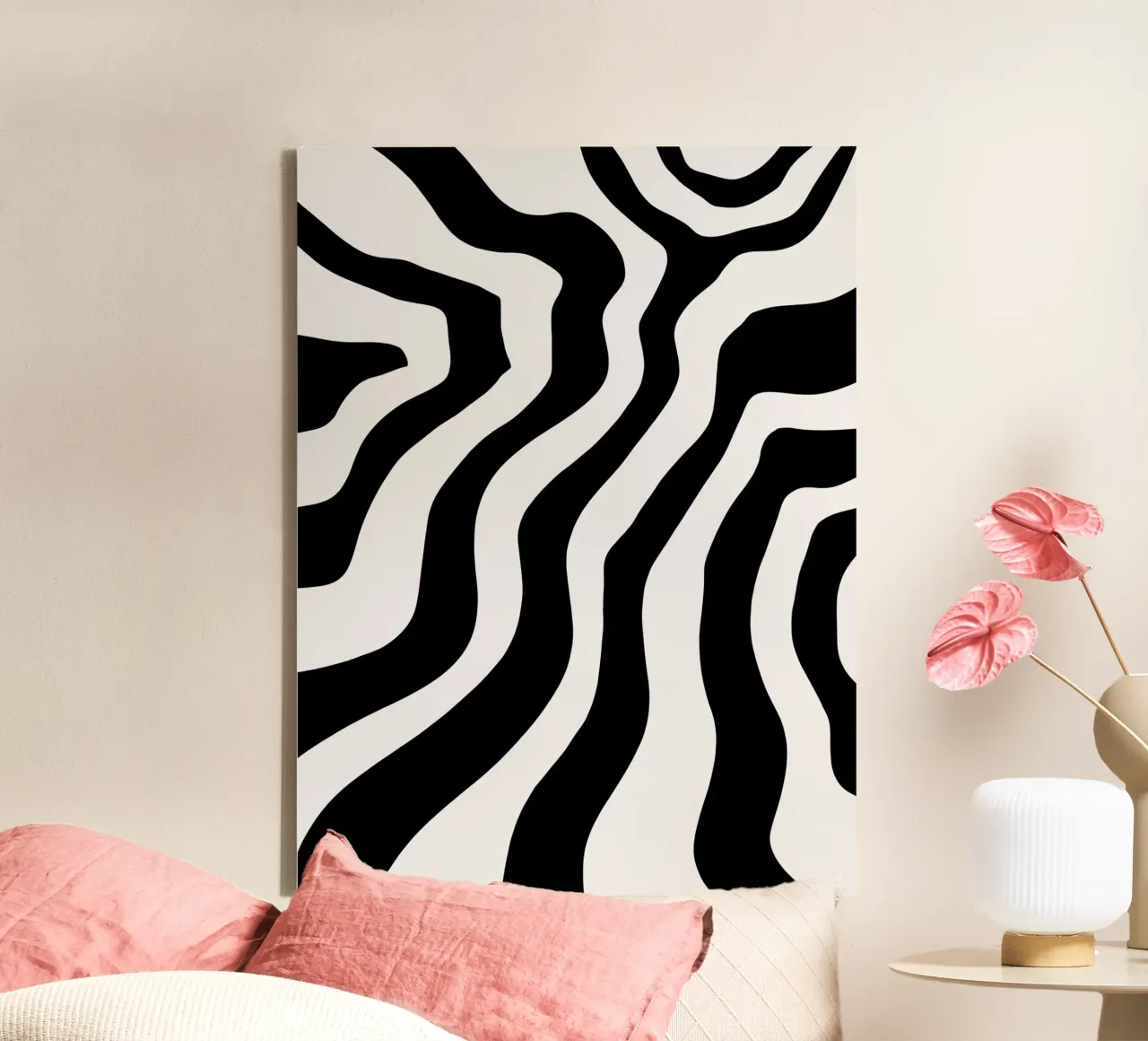 Noir et blanc minimaliste toile de MODERN NUANCE