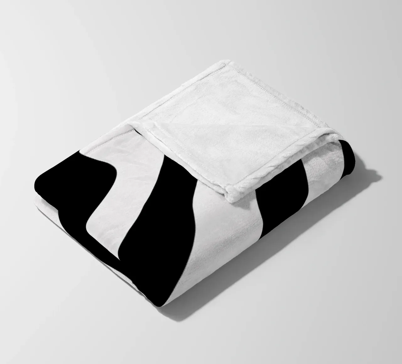 Bianco e nero minimalista coperta in pile da MODERN NUANCE