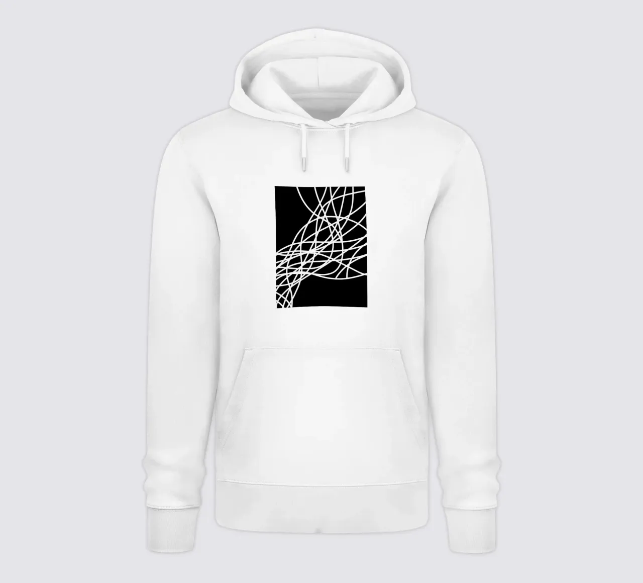 Linee bianche minimaliste felpa con cappuccio da MODERN NUANCE