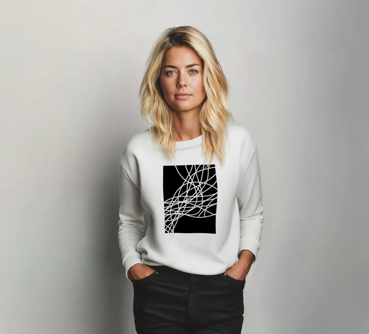 Lignes blanches minimalistes sweat de MODERN NUANCE