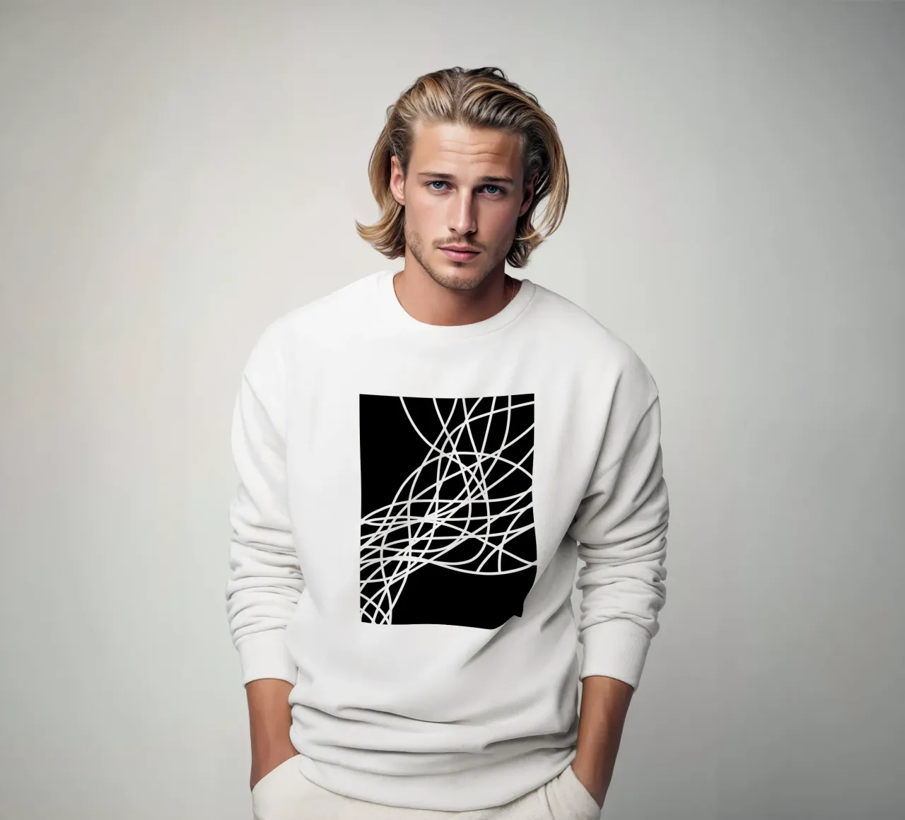 Lignes blanches minimalistes sweat de MODERN NUANCE