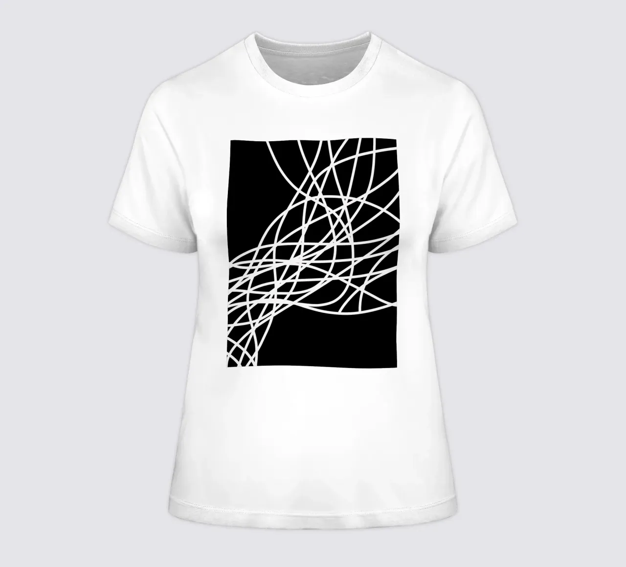 Linee bianche minimaliste t-shirt da donna da MODERN NUANCE
