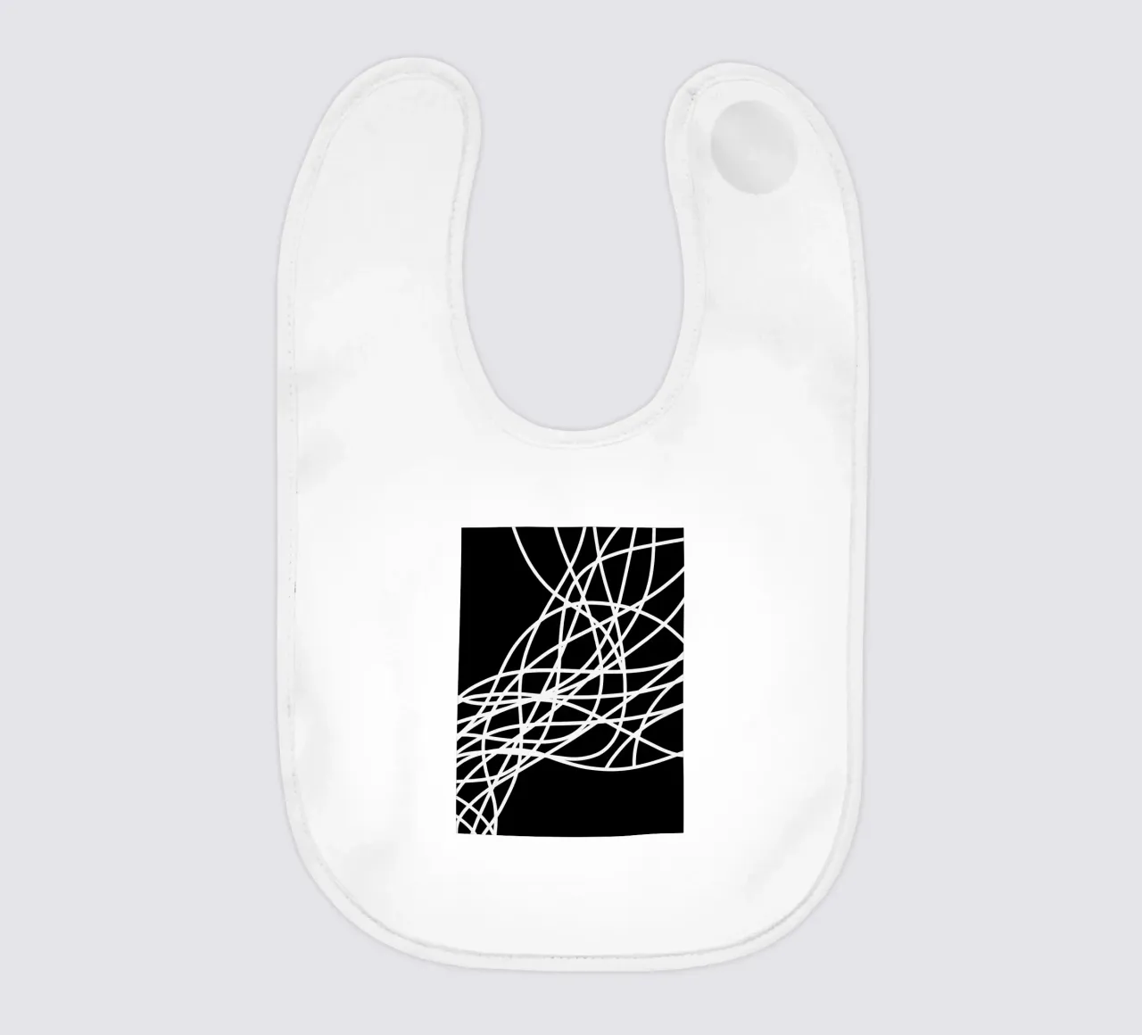Linee bianche minimaliste bavaglino da MODERN NUANCE