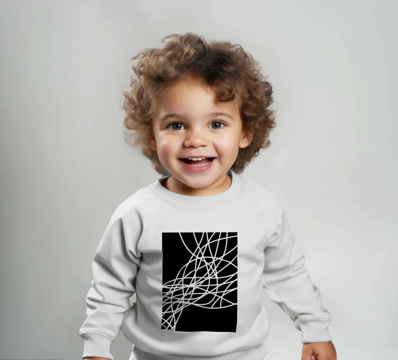 Linee bianche minimaliste felpa neonato da MODERN NUANCE
