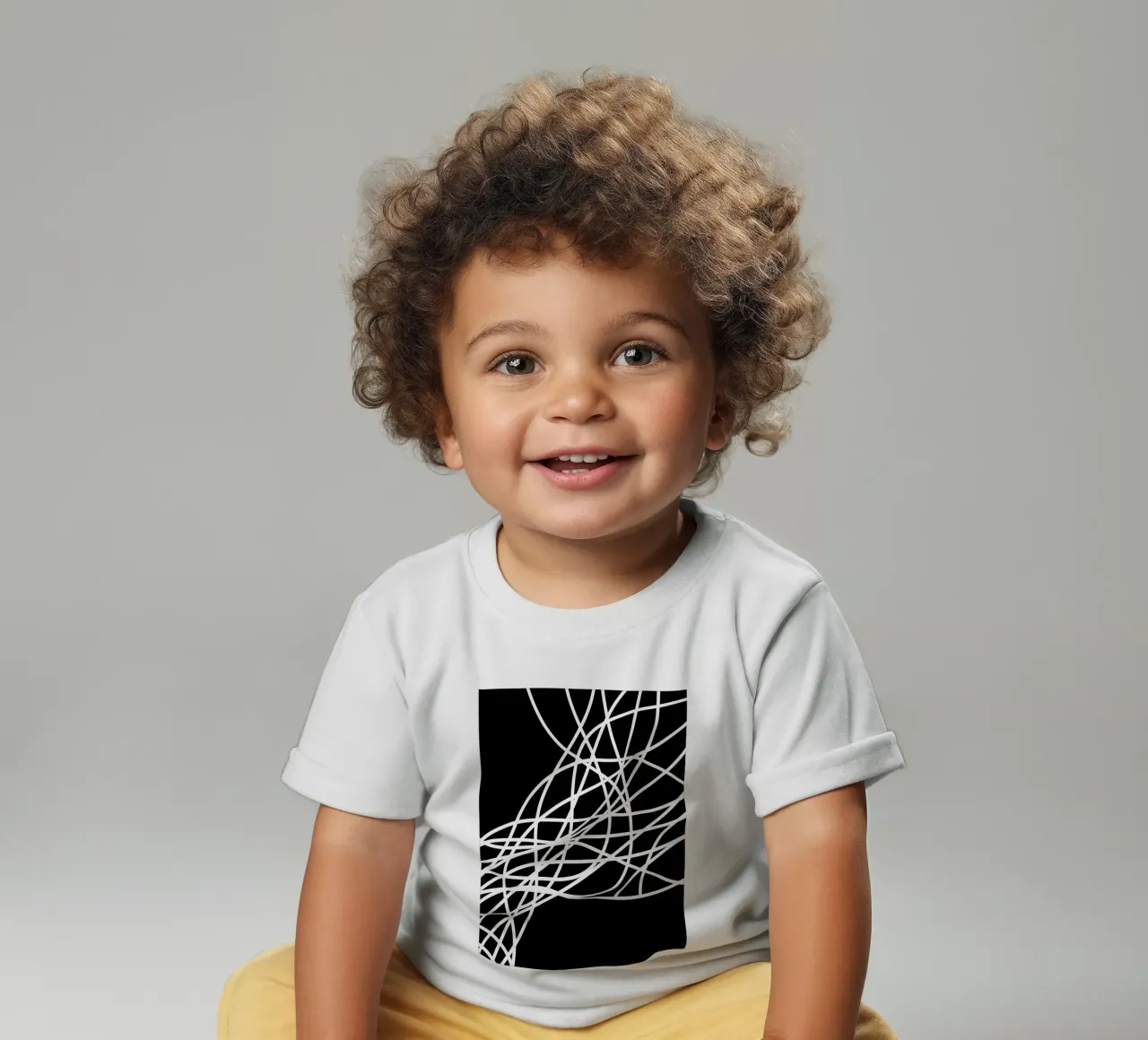 Linee bianche minimaliste maglietta neonato da MODERN NUANCE