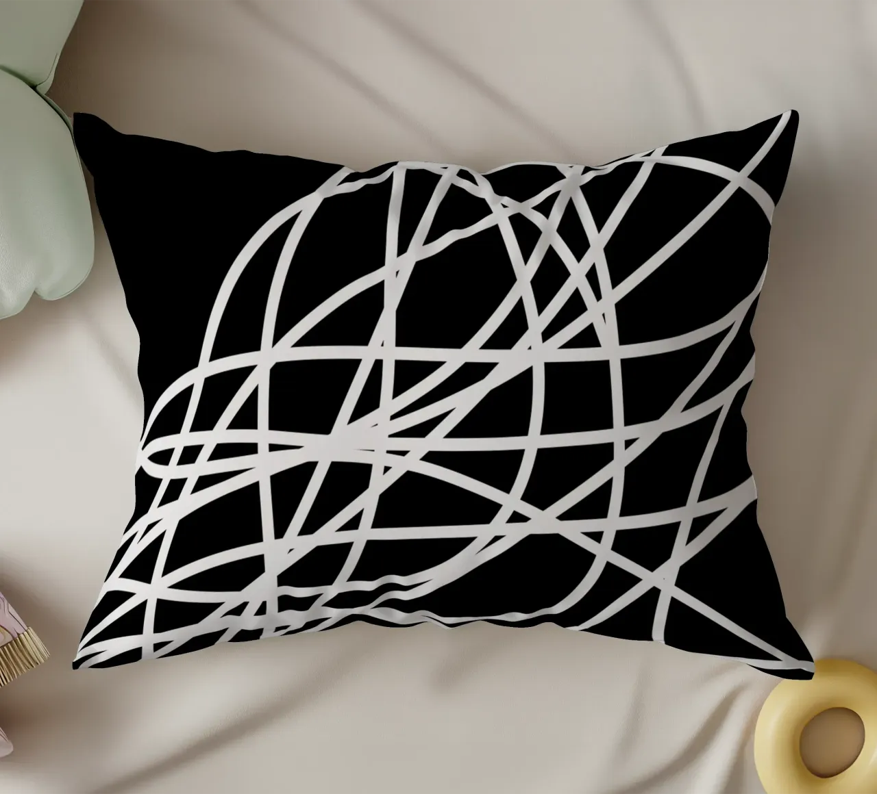 Linee bianche minimaliste cuscino da MODERN NUANCE