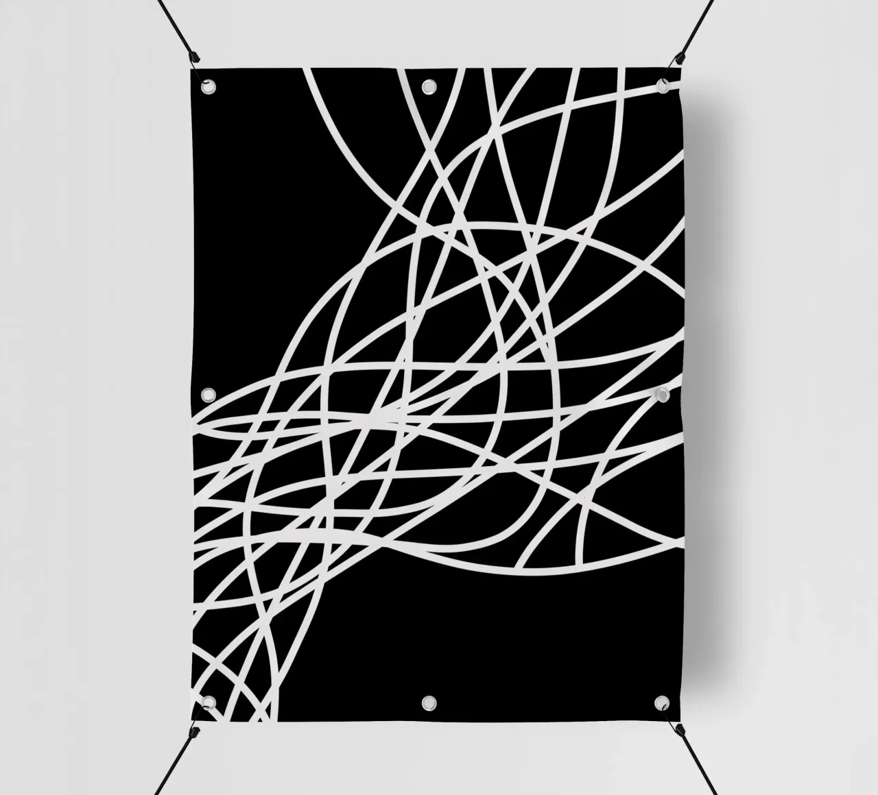 Linee bianche minimaliste telo in pvc da MODERN NUANCE