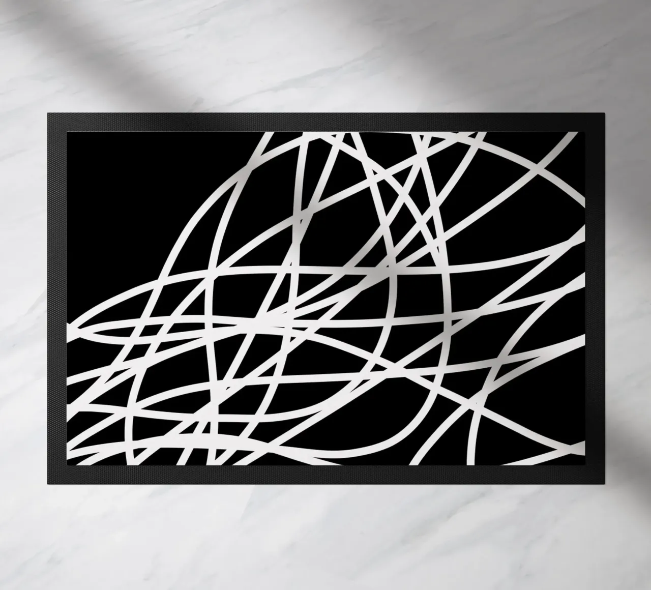 Linee bianche minimaliste zerbino da MODERN NUANCE