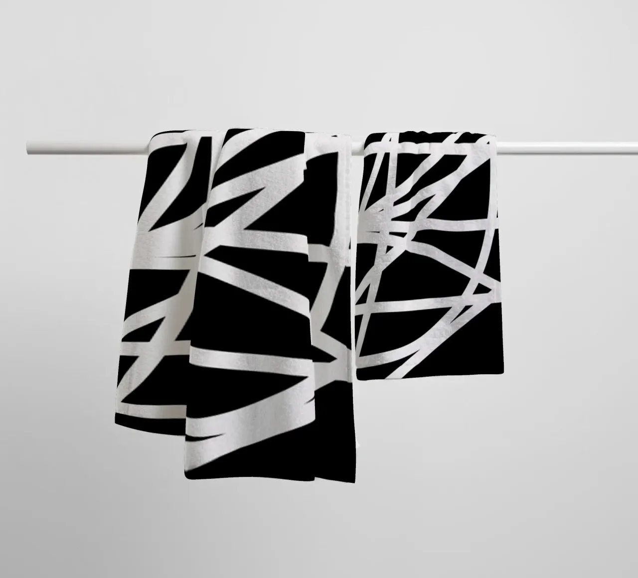 Linee bianche minimaliste asciugamano da bagno da MODERN NUANCE