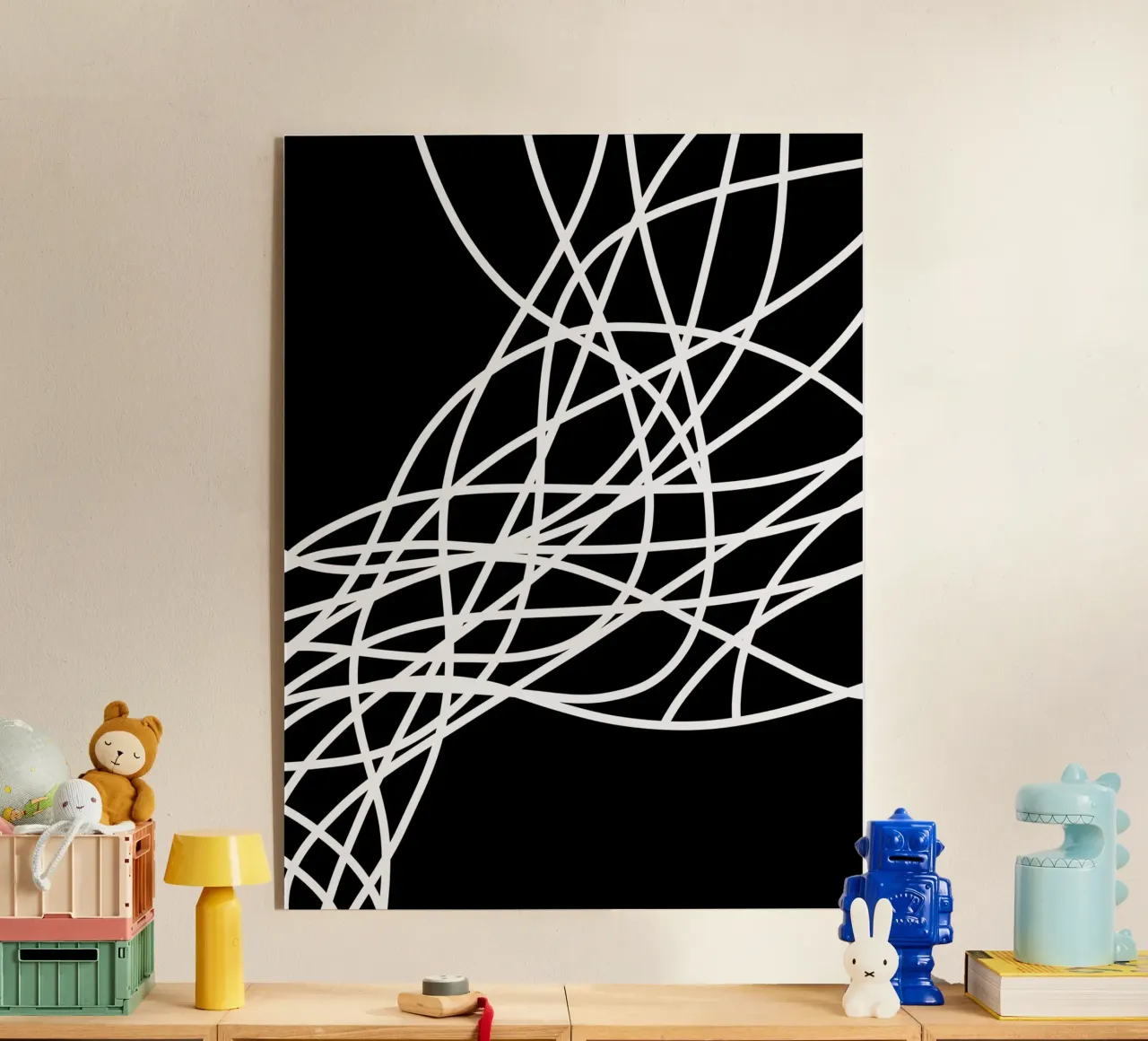 Linee bianche minimaliste plexiglass da MODERN NUANCE