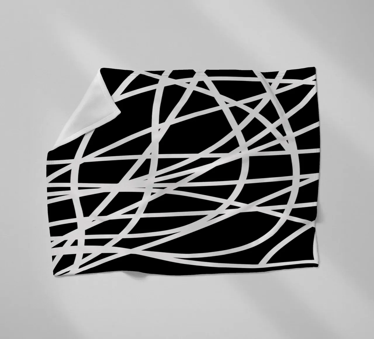 Linee bianche minimaliste coperta in pile da MODERN NUANCE