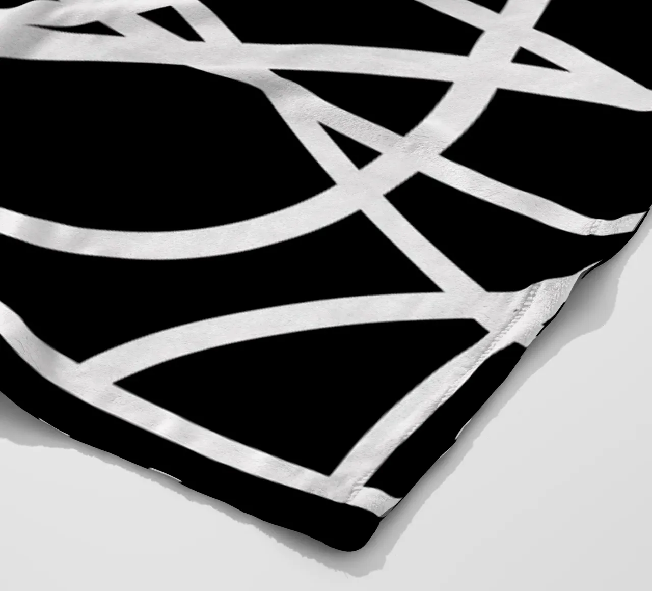 Linee bianche minimaliste coperta in pile da MODERN NUANCE