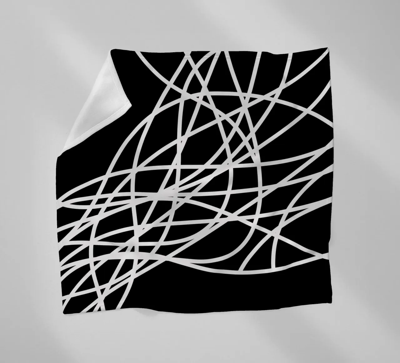 Linee bianche minimaliste coperta in pile da MODERN NUANCE