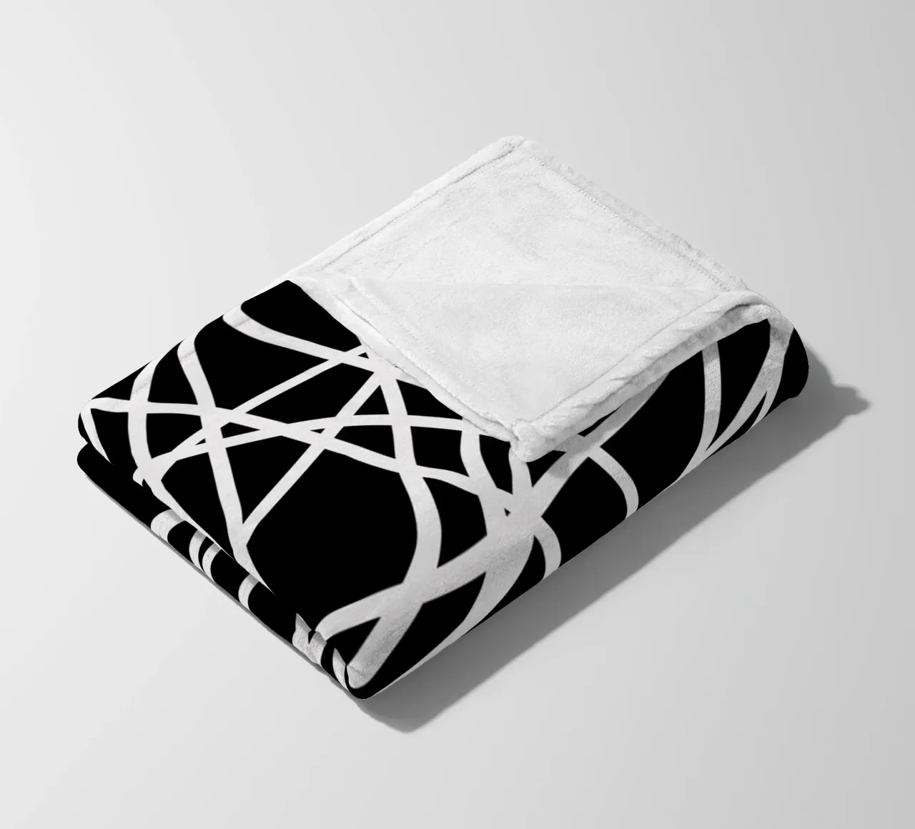 Linee bianche minimaliste coperta in pile da MODERN NUANCE