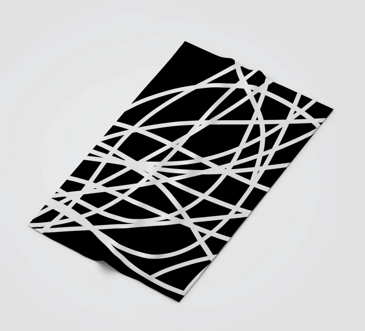 Linee bianche minimaliste coperta in pile da MODERN NUANCE