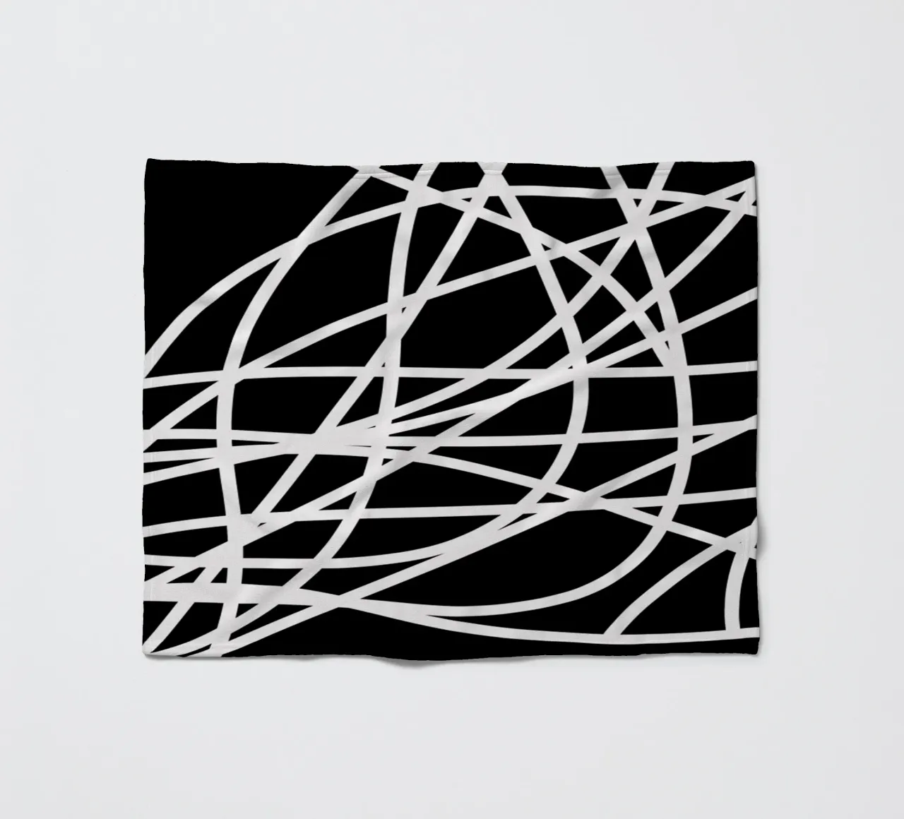 Linee bianche minimaliste coperta in pile da MODERN NUANCE