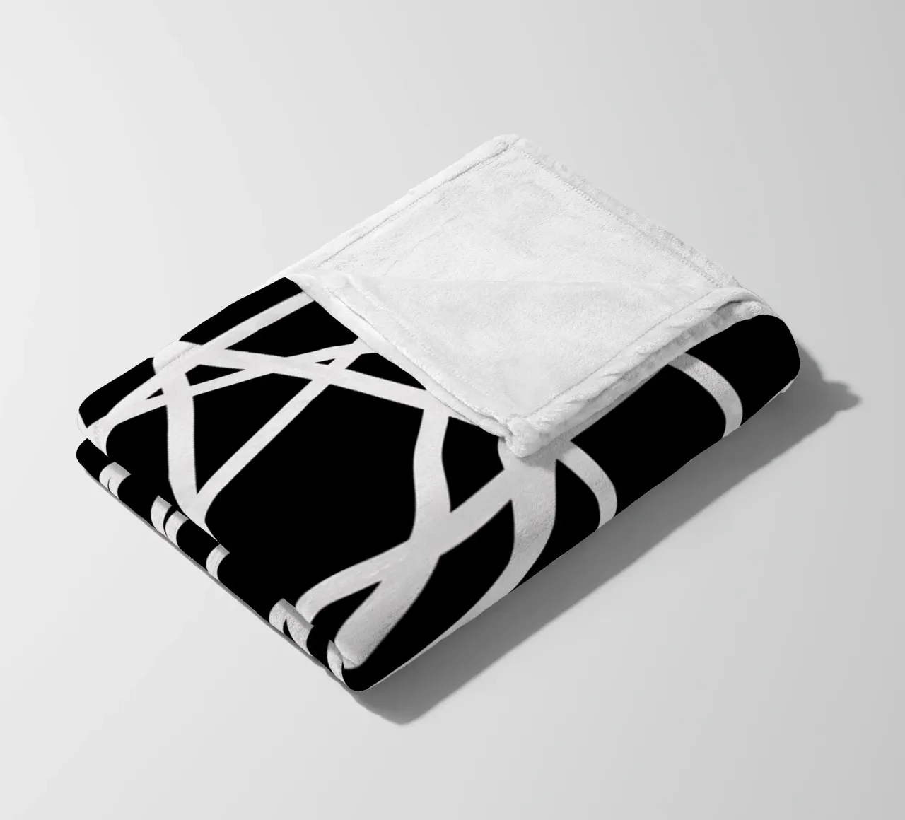 Linee bianche minimaliste coperta in pile da MODERN NUANCE