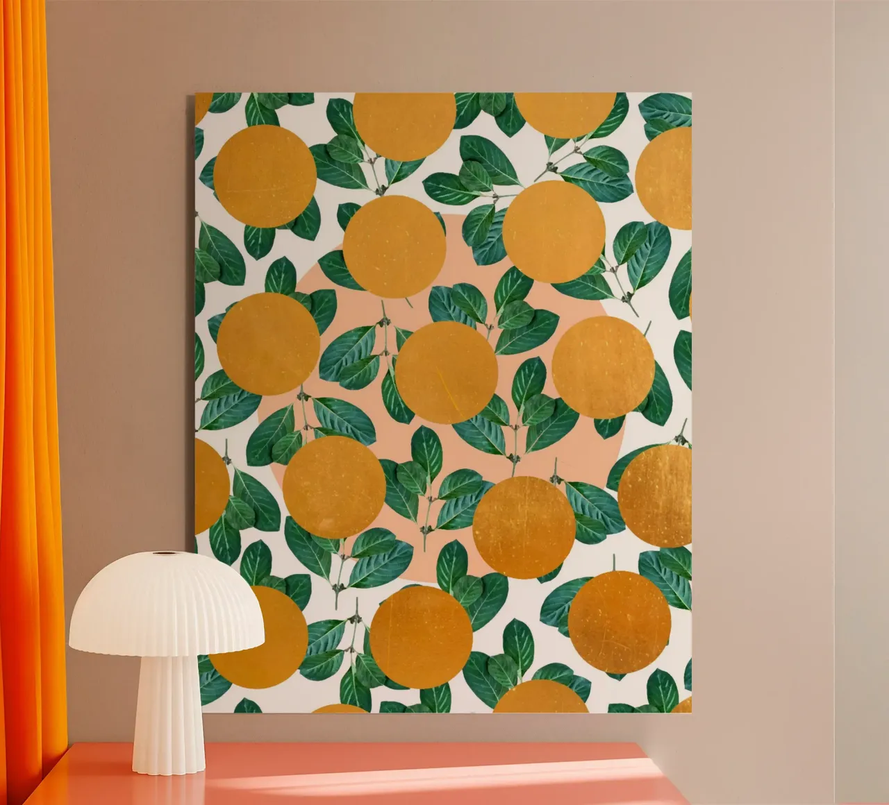 Beverly Botanico Astratto Tropicale alluminio dibond da 83oranges