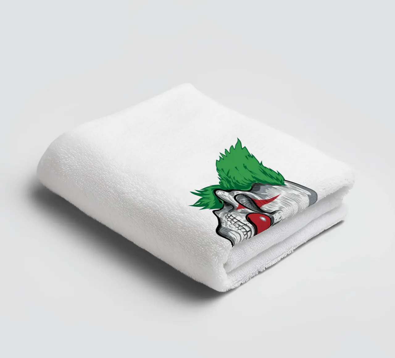 Clown Skull Face Art towel by nirwanaart