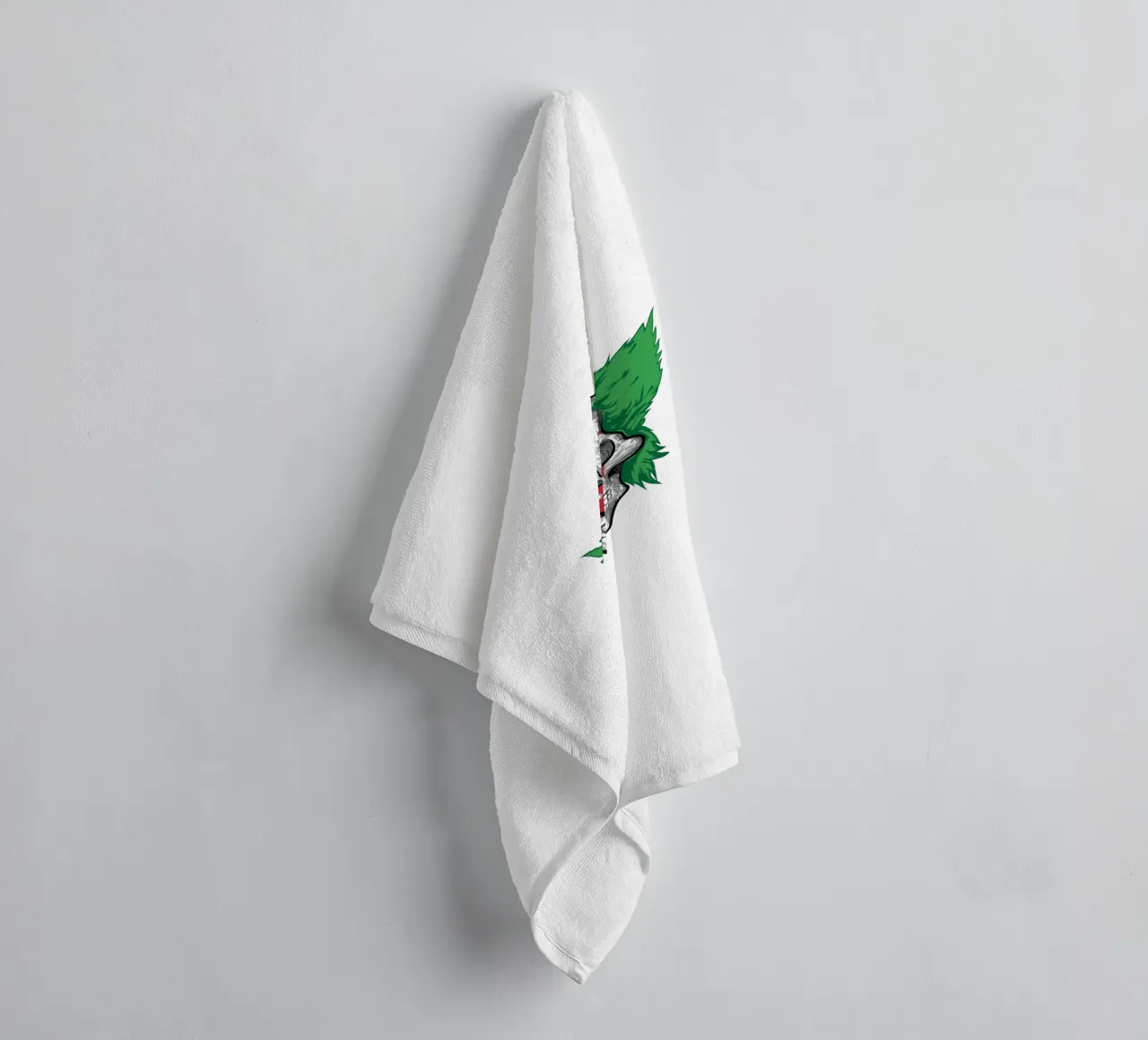 Clown Skull Face Art towel by nirwanaart