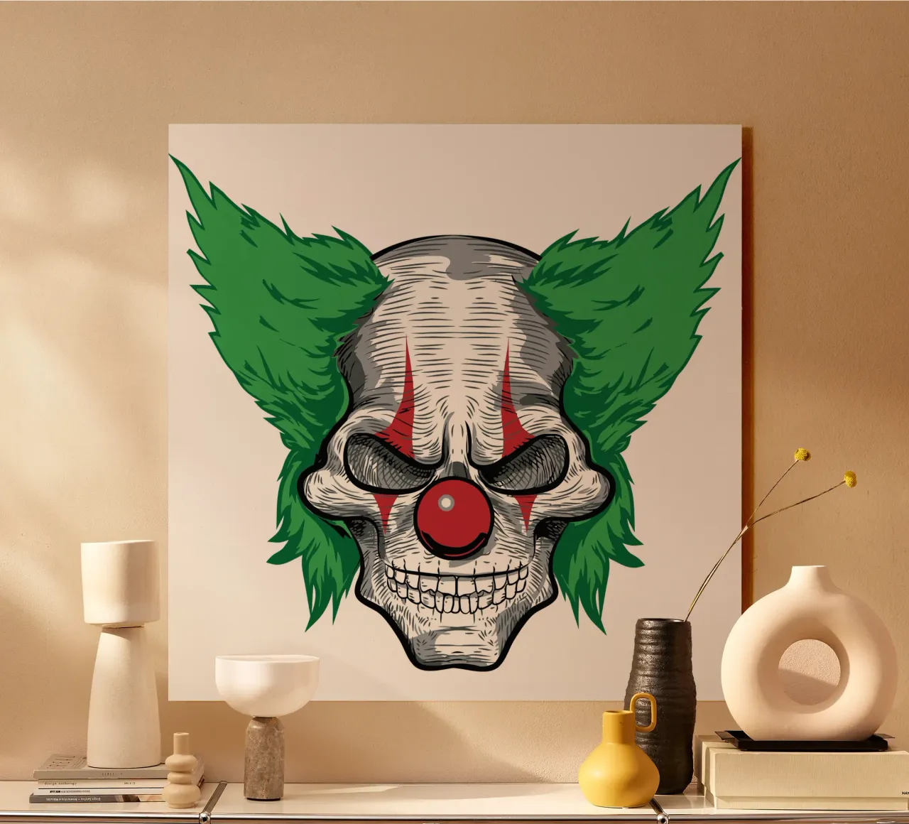 Clown Skull Face Art forex plate by nirwanaart