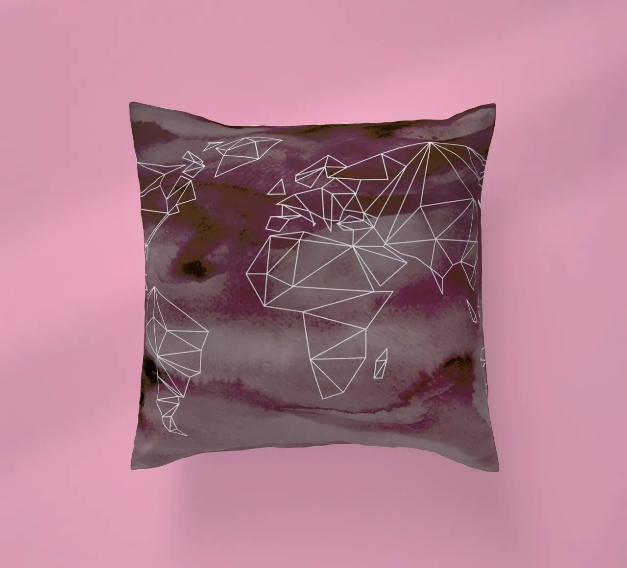 Geometrical World - Rose Aquarell cuscino da Studio Nahili