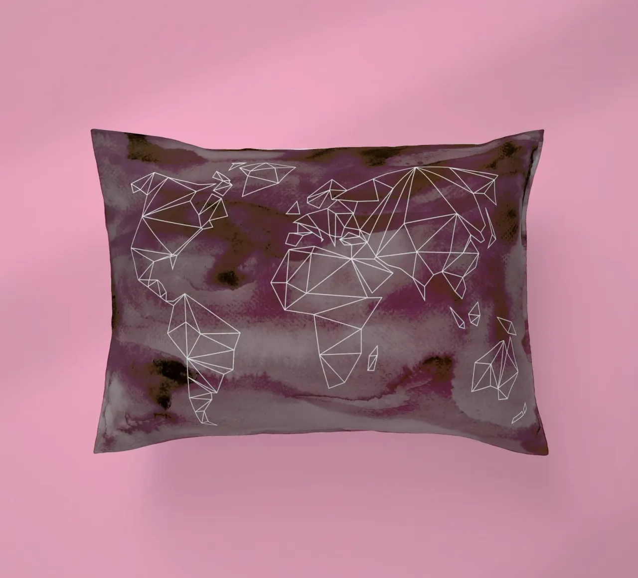 Geometrical World - Rose Aquarell cuscino da Studio Nahili