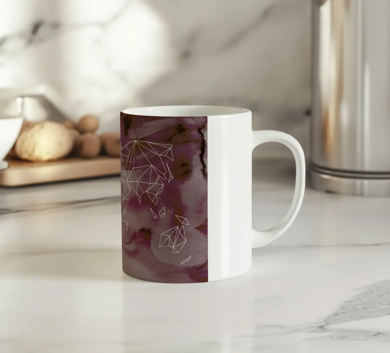 Geometrical World - Rose Aquarell tazza in ceramica da Studio Nahili