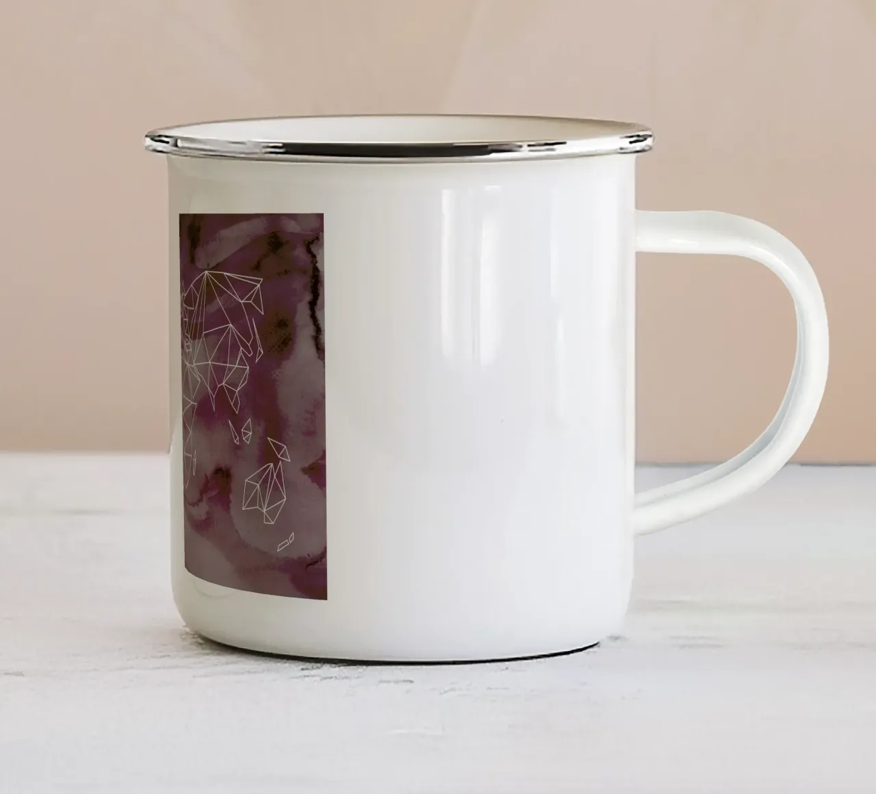 Geometrical World - Rose Aquarell tazza in smalto da Studio Nahili