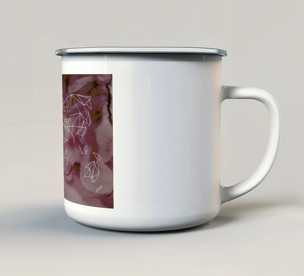 Geometrical World - Rose Aquarell tazza in smalto da Studio Nahili