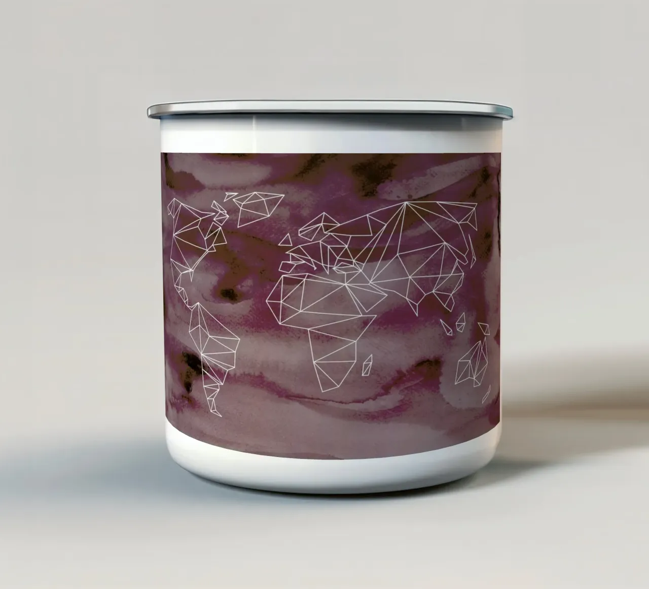Geometrical World - Rose Aquarell tazza in smalto da Studio Nahili