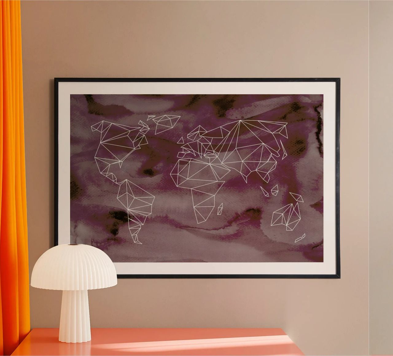 Geometrical World - Rose Aquarell poster by Studio Nahili