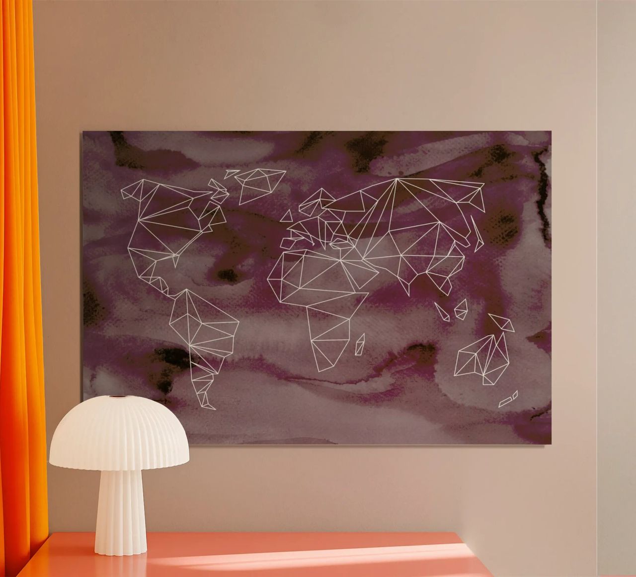 Geometrical World - Rose Aquarell poster by Studio Nahili