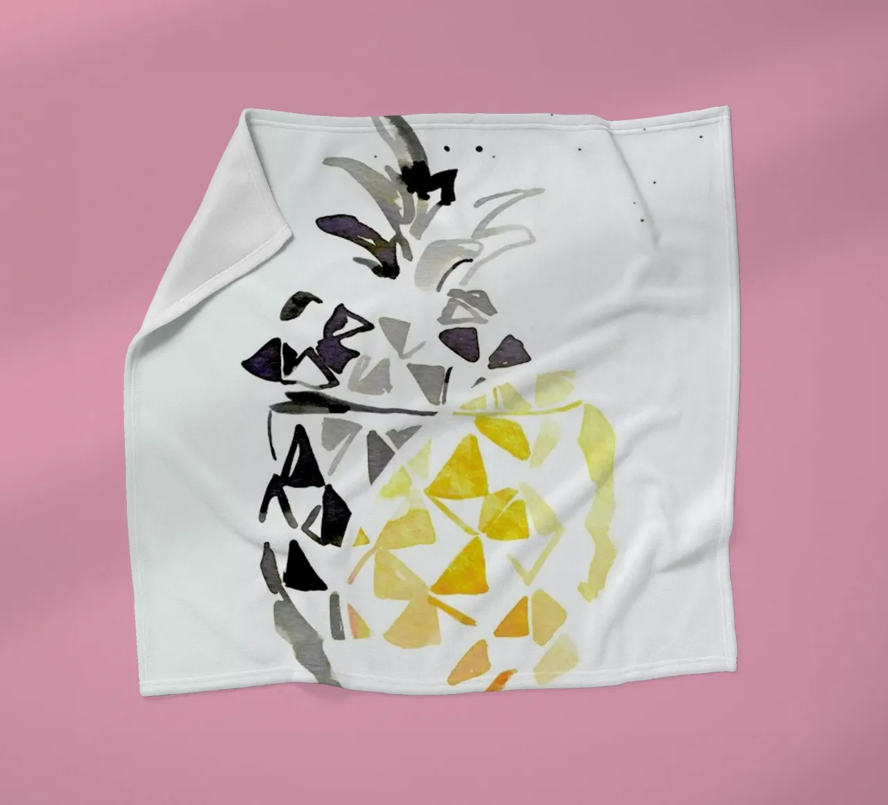 Ananas fleece blanket by Ekaterina Koroleva