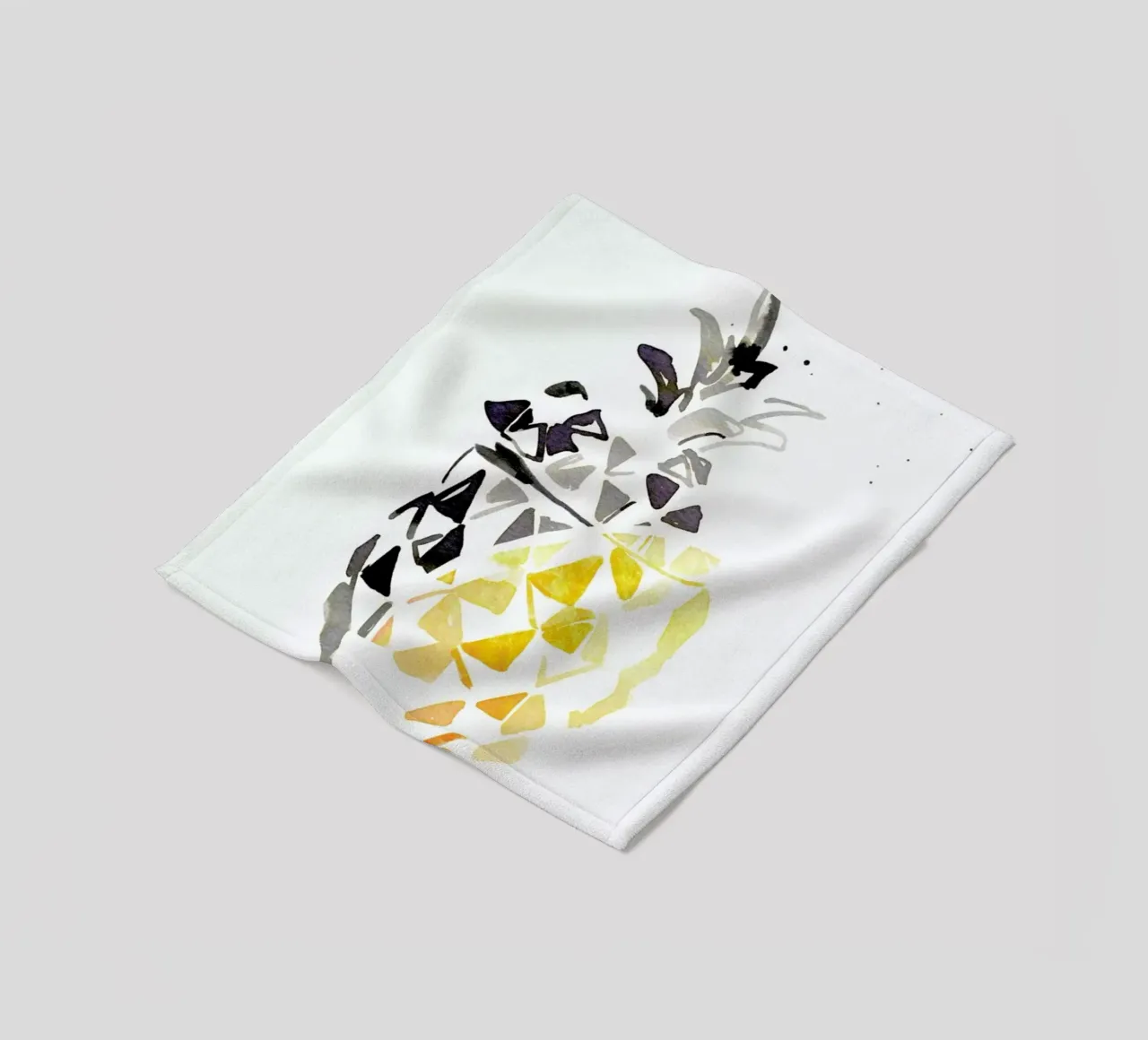 Ananas fleece blanket by Ekaterina Koroleva