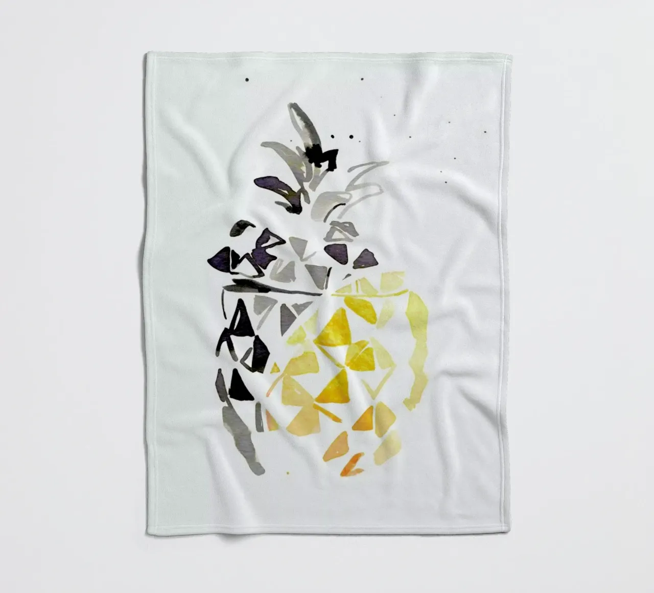 Ananas fleece blanket by Ekaterina Koroleva