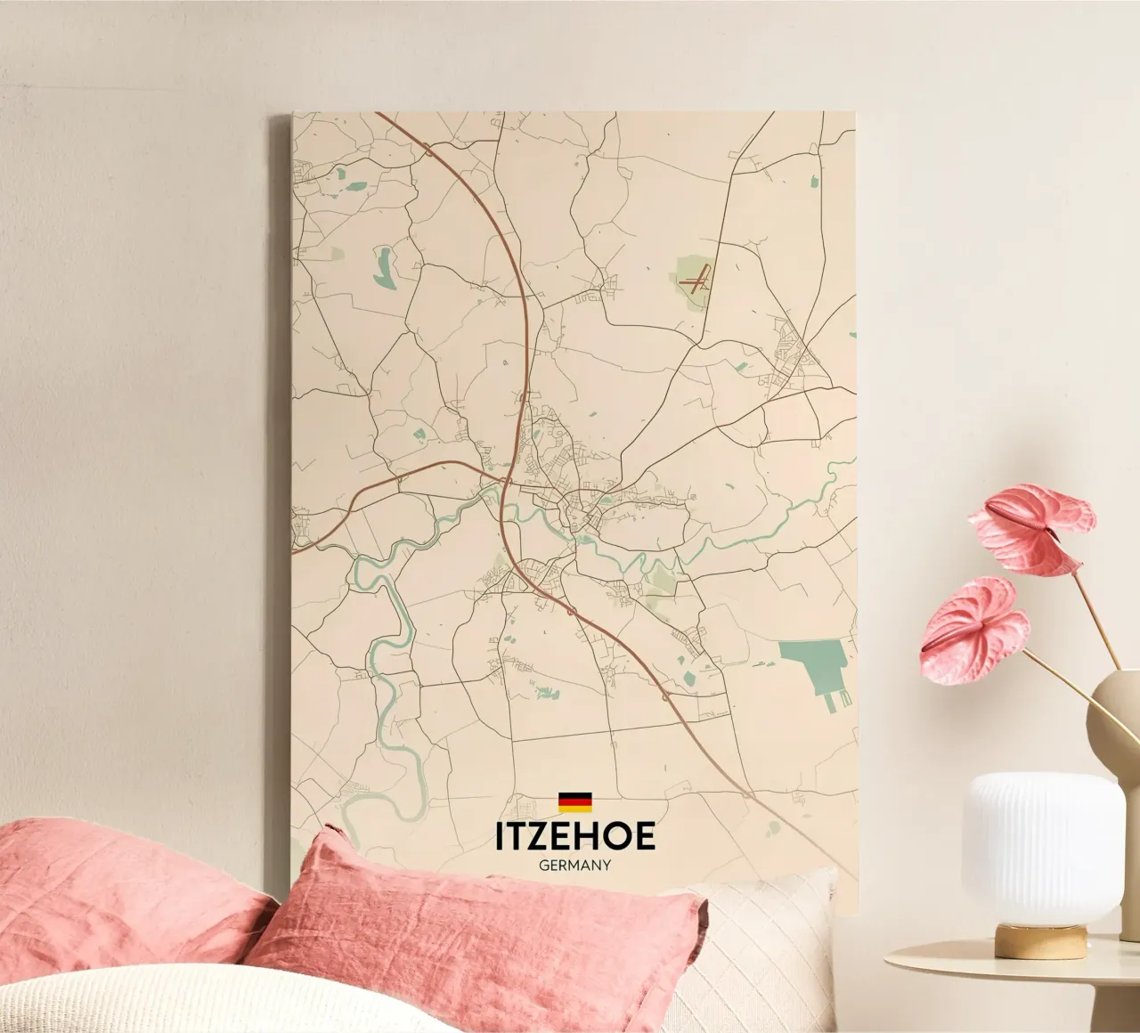 Itzehoe DE canvas met Baklijst van Jacob W MICKELSON