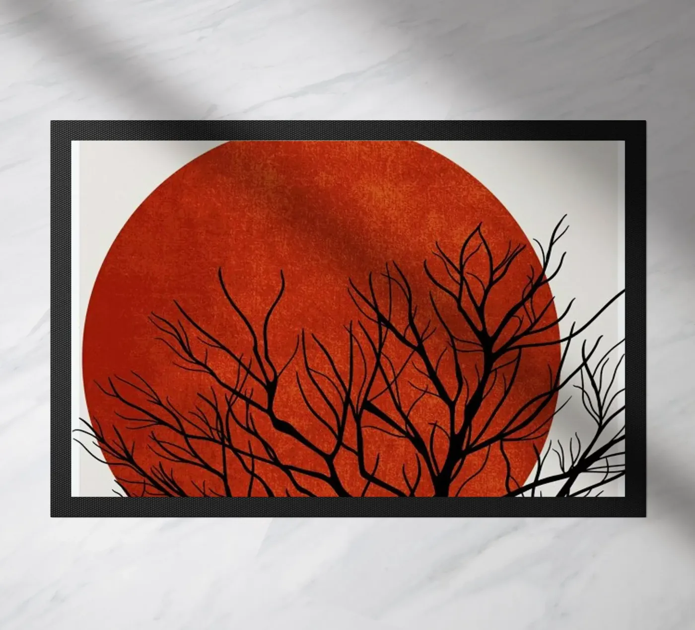 Winter Sunset Fußmatte von Kubistika