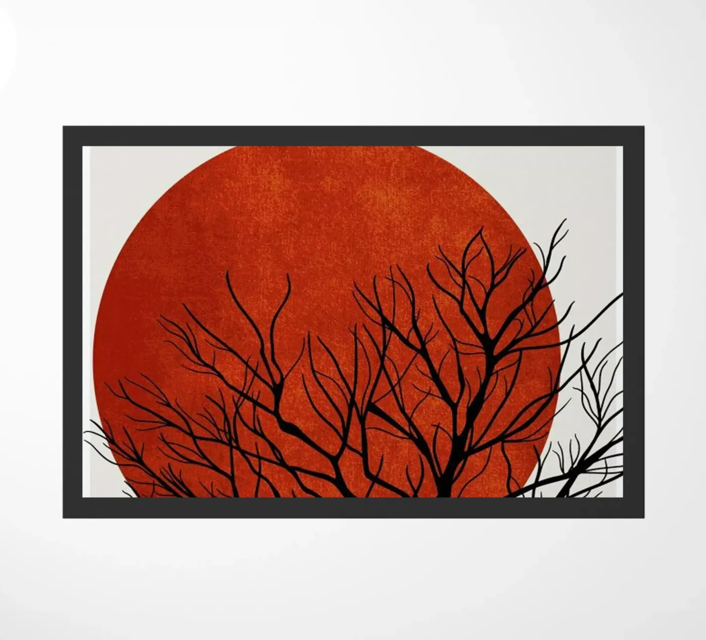 Winter Sunset Fußmatte von Kubistika